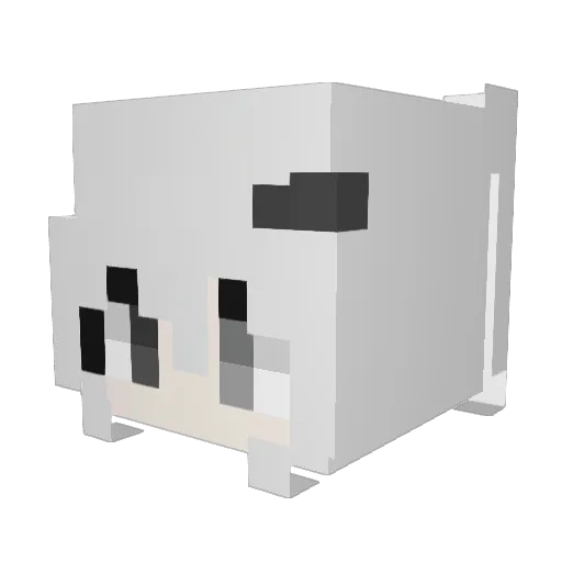 Dunk Minecraft avatar head, 3D render