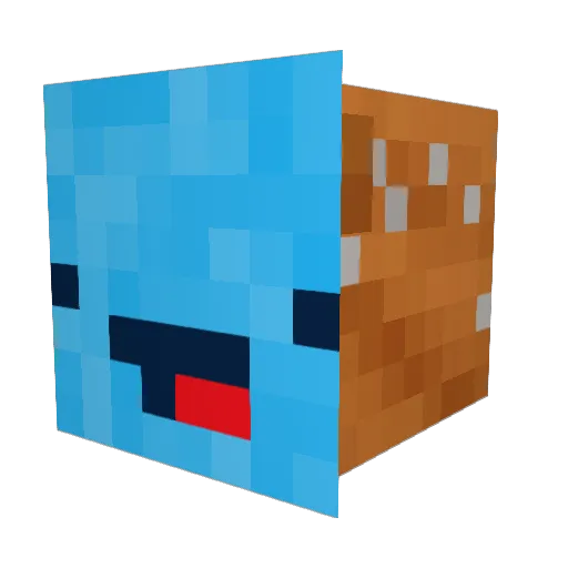 DunkDestroyer Minecraft avatar head, 3D render
