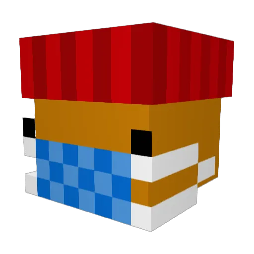 DunkMaru_ Minecraft avatar head, 3D render