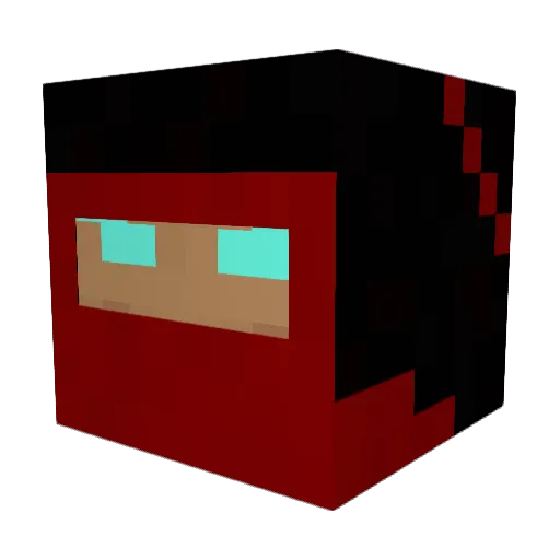 Dunkar Minecraft avatar head, 3D render
