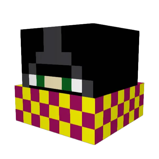 DunkelHD Minecraft avatar head, 3D render