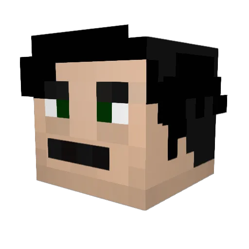 DunkerRoos Minecraft avatar head, 3D render
