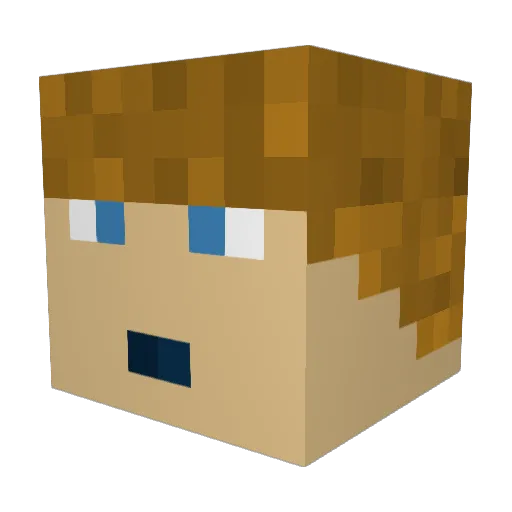 DunkinDon Minecraft avatar head, 3D render
