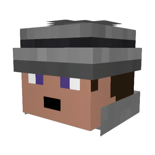 DunkinSailor Minecraft avatar head, 3D render
