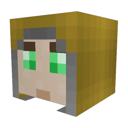 DunklerTurm Minecraft avatar head, 3D render