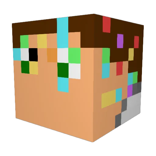DunknDoughnutss Minecraft avatar head, 3D render