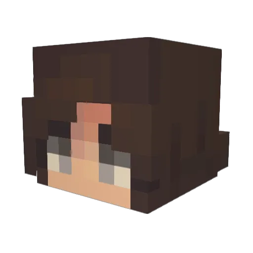 DunkyYoutube Minecraft avatar head, 3D render