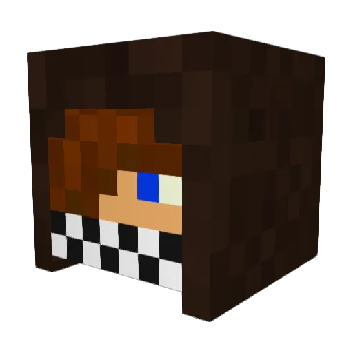Dunleap Minecraft avatar head, 3D render