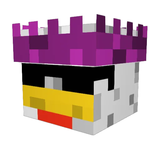 Dunning007 Minecraft avatar head, 3D render