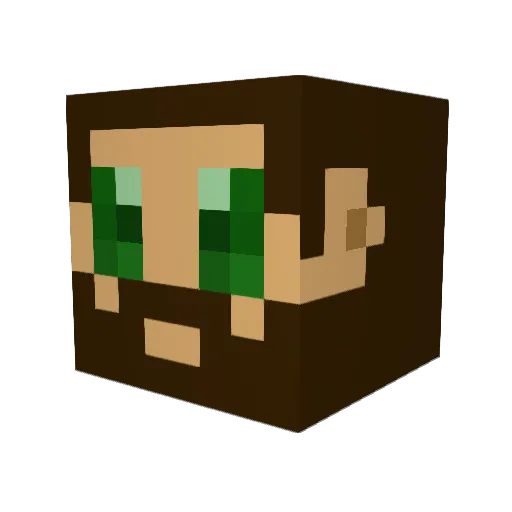 Duno666 Minecraft avatar head, 3D render