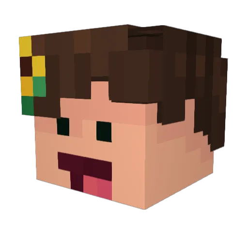 DunoSpelar Minecraft avatar head, 3D render