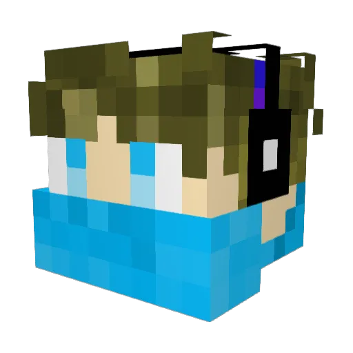 DunoX Minecraft avatar head, 3D render
