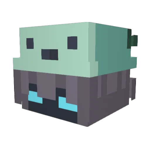 Dunpealll Minecraft avatar head, 3D render