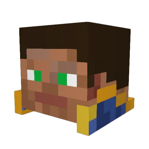 Dunsinan Minecraft avatar head, 3D render