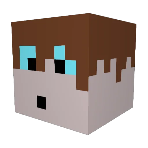 DuntlessTooth87 Minecraft avatar head, 3D render
