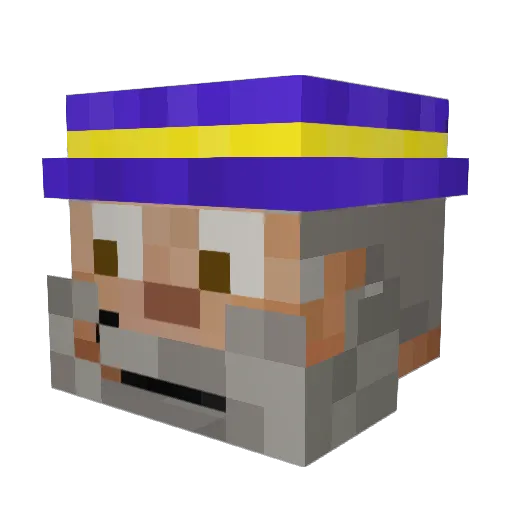 DunxDoughnuts Minecraft avatar head, 3D render
