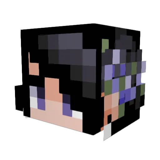 Dunyaa Minecraft avatar head, 3D render