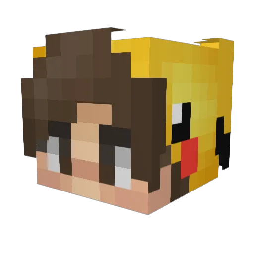 DuoTian_3 Minecraft avatar head, 3D render