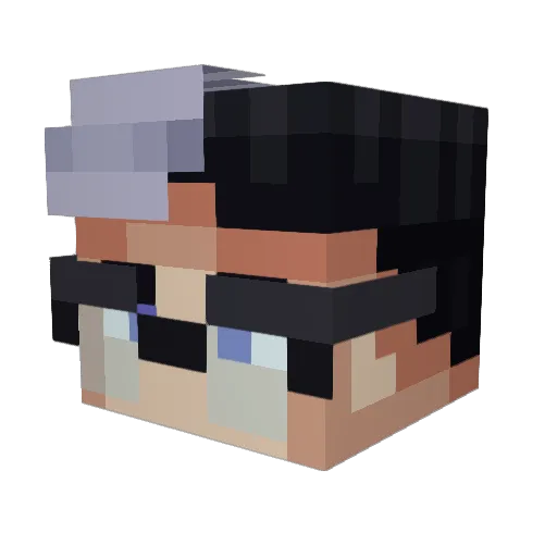 Duob1n Minecraft avatar head, 3D render