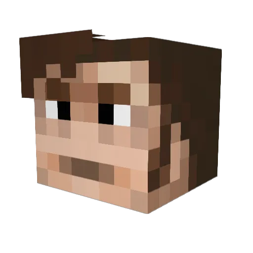 Duomaxwel Minecraft avatar head, 3D render