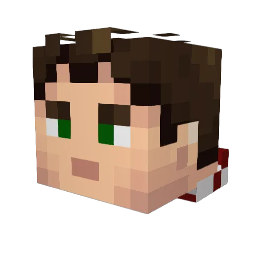 Duosion Minecraft avatar head, 3D render