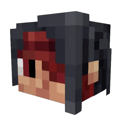 Duoveridis Minecraft avatar head, 3D render