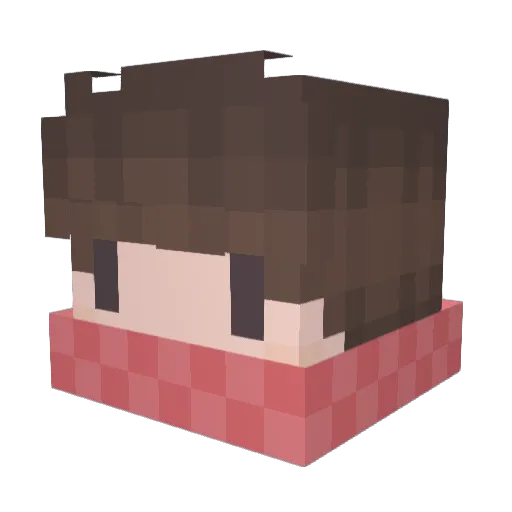 Dupe2Win Minecraft avatar head, 3D render