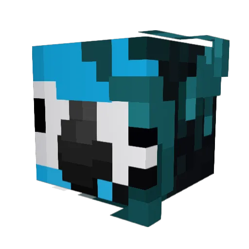 DuperBird Minecraft avatar head, 3D render