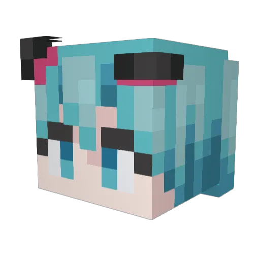 DuperTyrano Minecraft avatar head, 3D render
