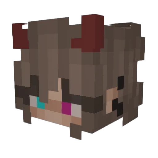 Dupidd Minecraft avatar head, 3D render