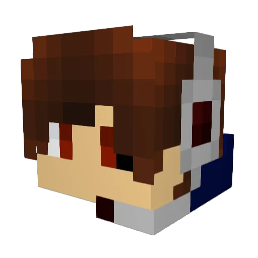DuplexTHD Minecraft avatar head, 3D render