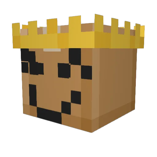 Duplified Minecraft avatar head, 3D render