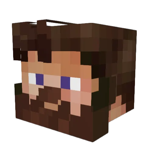 Duppy999 Minecraft avatar head, 3D render
