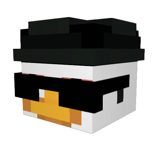 Duqn Minecraft avatar head, 3D render