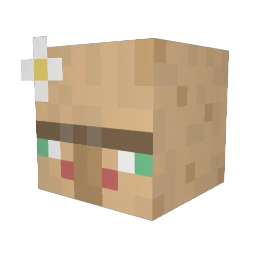 Duquesaa Minecraft avatar head, 3D render