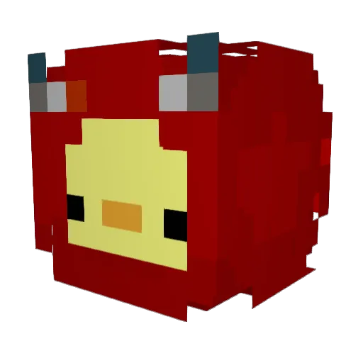 Duqz0 Minecraft avatar head, 3D render
