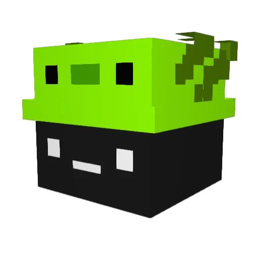 Dur1VI Minecraft avatar head, 3D render