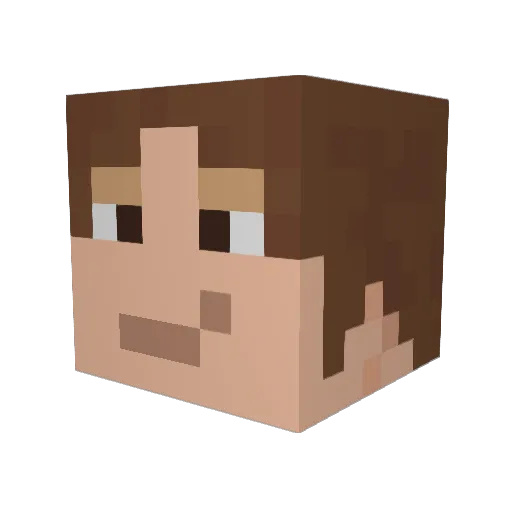 DurDeGueule Minecraft avatar head, 3D render