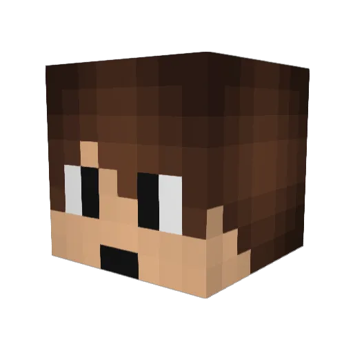 Durable Minecraft avatar head, 3D render
