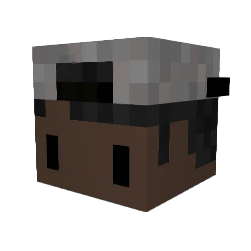 Durafa Minecraft avatar head, 3D render