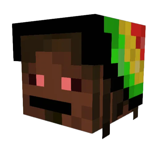Duragz Minecraft avatar head, 3D render
