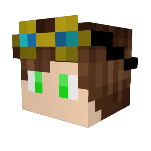 Duranis Minecraft avatar head, 3D render