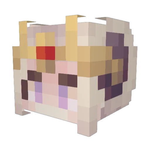 Durara_ Minecraft avatar head, 3D render