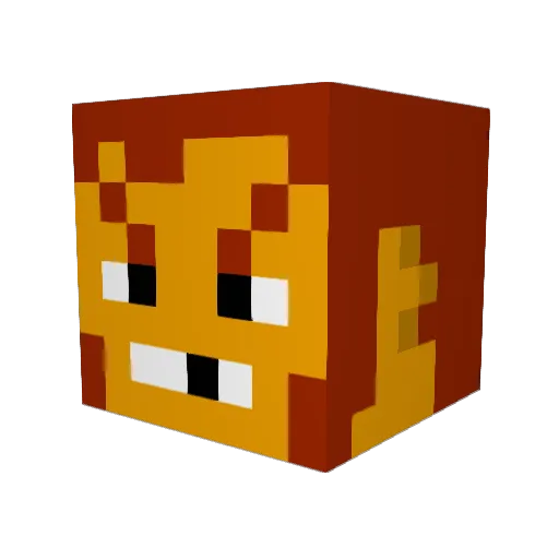 DurbatAU Minecraft avatar head, 3D render