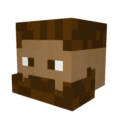 Durhaen Minecraft avatar head, 3D render