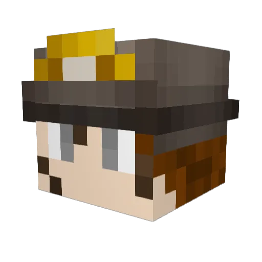 DurhamGK Minecraft avatar head, 3D render