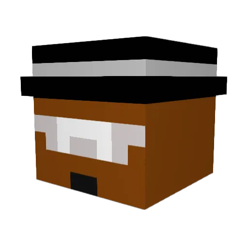 Durianitis Minecraft avatar head, 3D render
