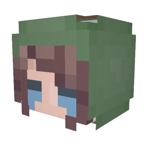 Durie Minecraft avatar head, 3D render