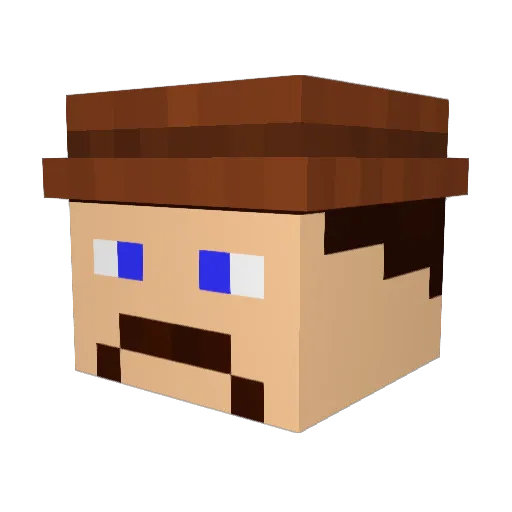 DurkaBrenzi Minecraft avatar head, 3D render
