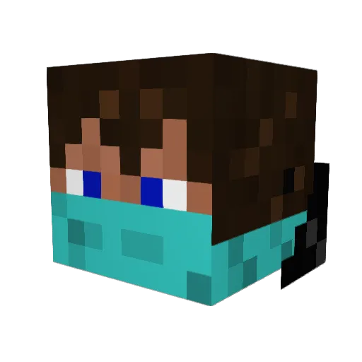 DurkaDonut69 Minecraft avatar head, 3D render